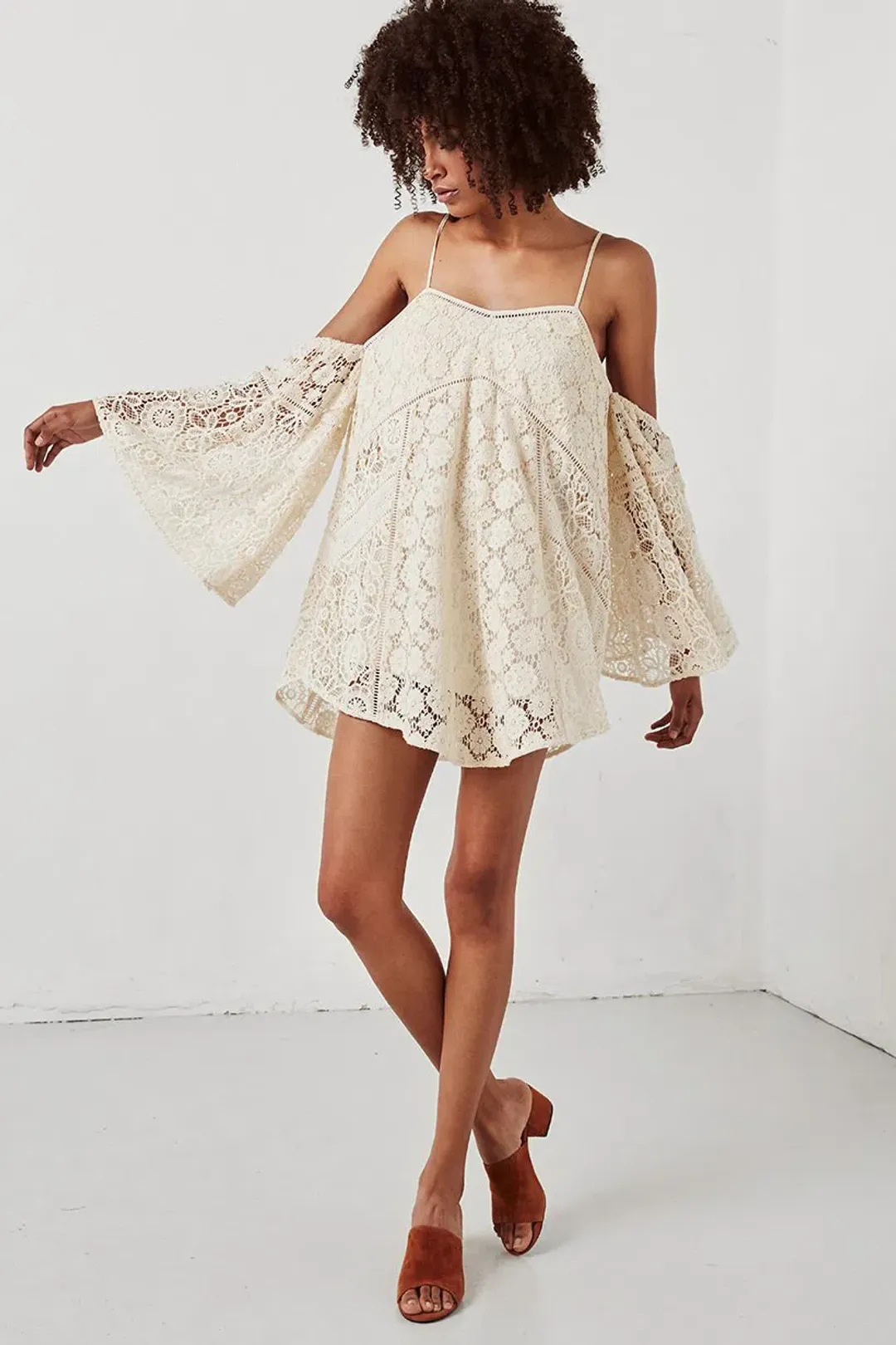 Spell and the Gypsy Imperial Lace Mini Dress Off White Size XS / AU 6 for rent on The Volte - main image