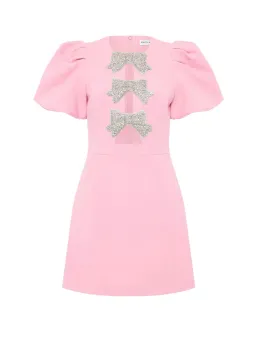 Rebecca Vallance Juliana Puff Sleeve Mini Dress Pink Size AU 10 for rent on The Volte - image 4