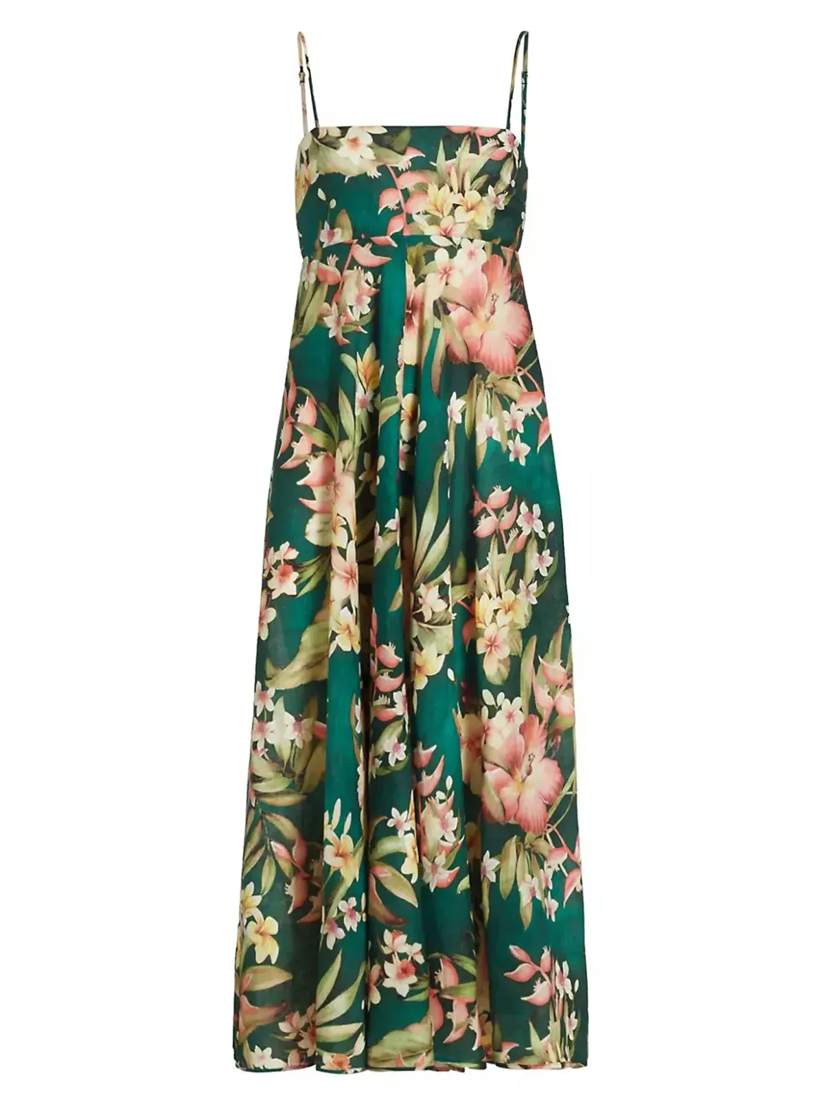 Zimmermann Lexi Midi Dress in Green Palm Size 0 / AU 8 - Image 5