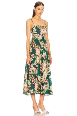 Zimmermann Lexi Midi Dress in Green Palm Size 2 / AU 12 for rent on The Volte - image 4
