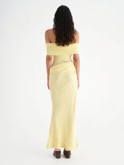 Benni Nico Off-Shoulder Maxi Dress in Butter Size XS / AU 6 for rent on The Volte - image 2