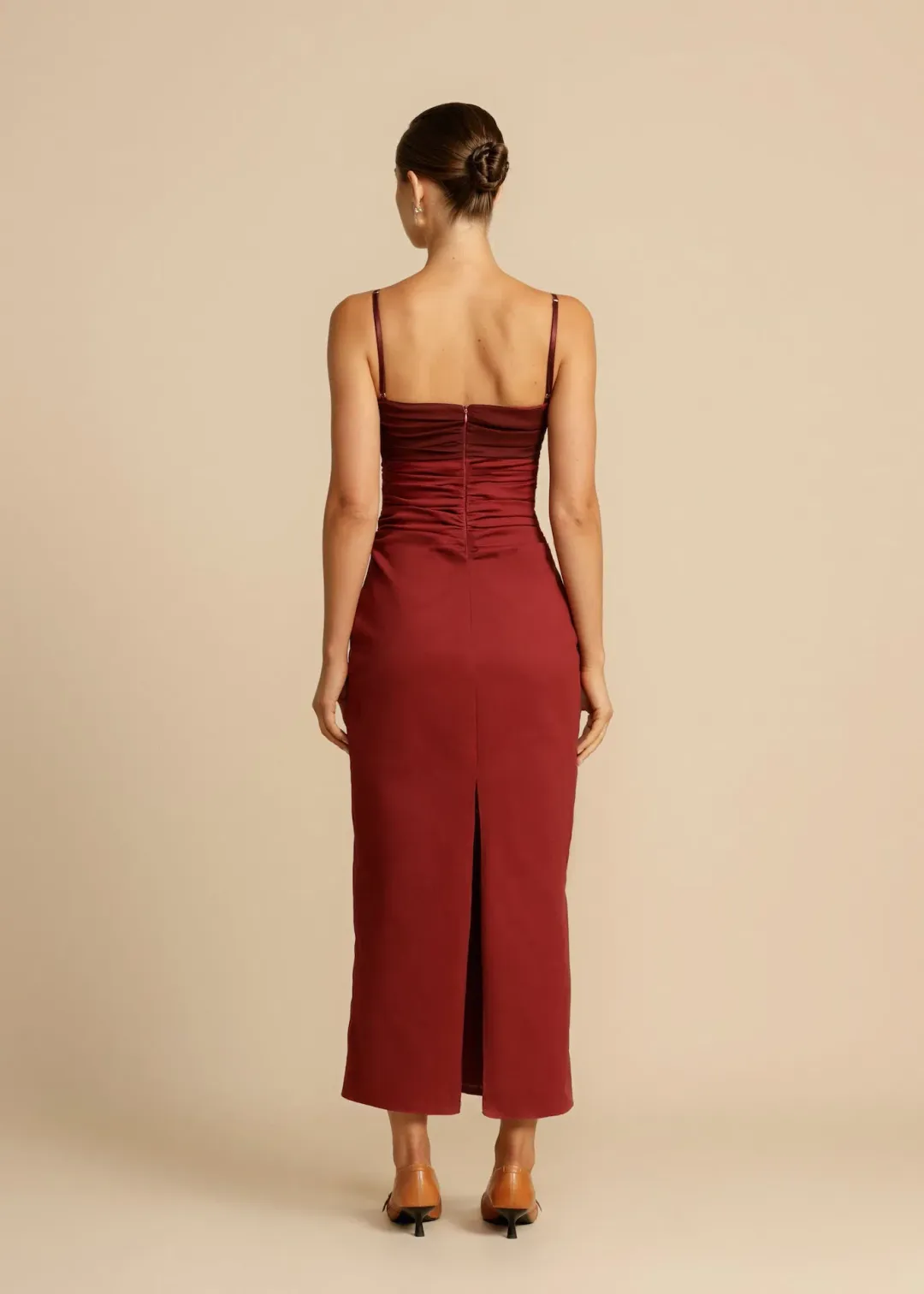 Arcina Ori Kinsley Dress Wine Size M / AU 10 for rent on The Volte - main image