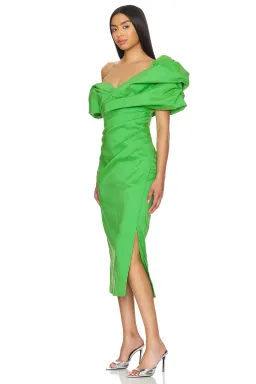 Rachel Gilbert Gia Midi Dress Green Size 3 / AU 12 for rent on The Volte - image 2