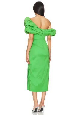 Rachel Gilbert Gia Midi Dress Green Size 3 / AU 12 for rent on The Volte - image 3