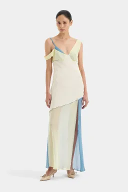 Sir The Label Thames Splice Midi Dress in Ecru Multi Size 1 / AU 8 for rent on The Volte - image 4