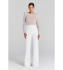 Nadine Merabi Amelia Jumpsuit White Size 8 for rent on The Volte - image 1