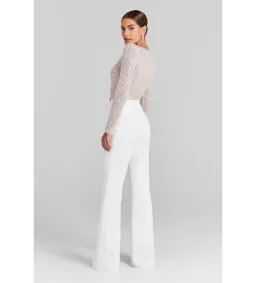 Nadine Merabi Amelia Jumpsuit White Size 8 for rent on The Volte - image 2