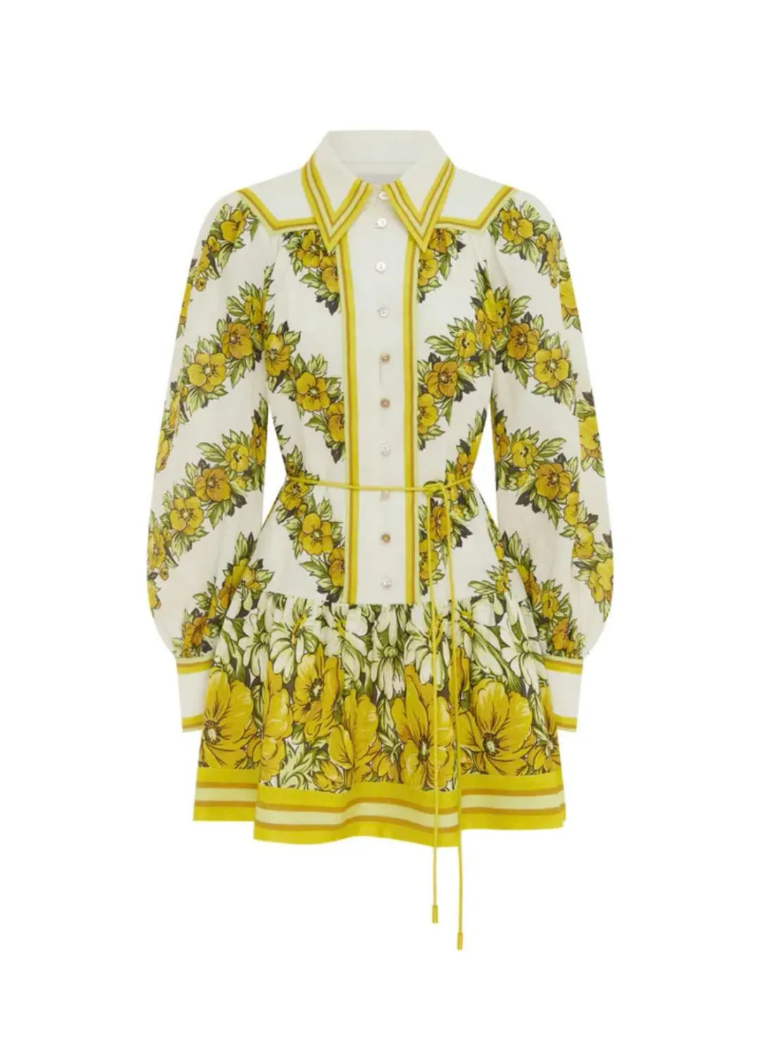 Alemais Gisela Mini Shirt Dress Floral Size 16 for rent on The Volte - main image