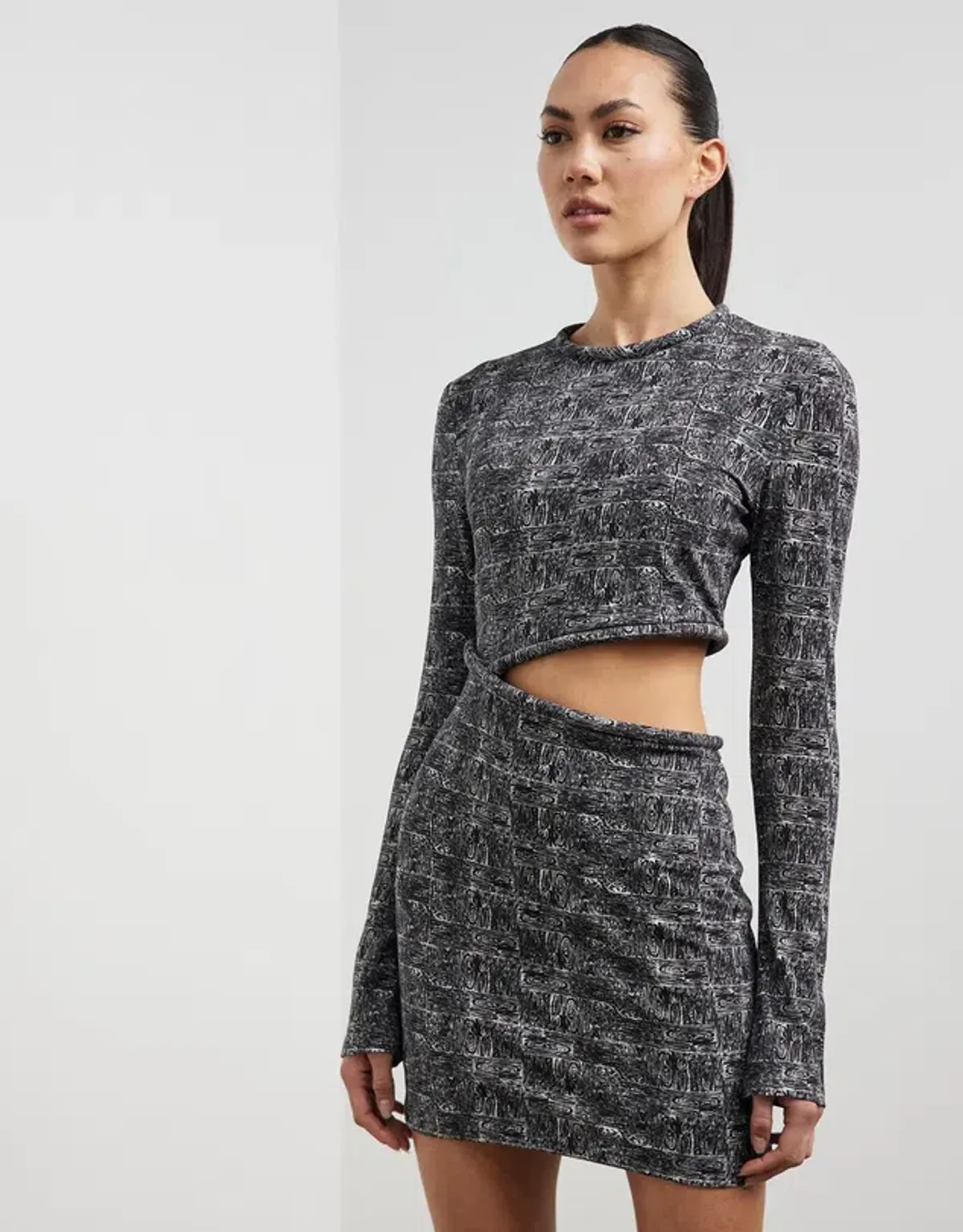 Camilla And Marc Cyrus Long Sleeve Mini Dress Grey Size 10 - Image 2