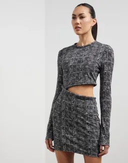 Camilla And Marc Cyrus Long Sleeve Mini Dress Grey Size 10 for rent on The Volte - image 2