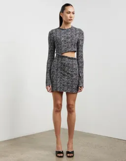 Camilla And Marc Cyrus Long Sleeve Mini Dress Grey Size 10 for rent on The Volte - image 1