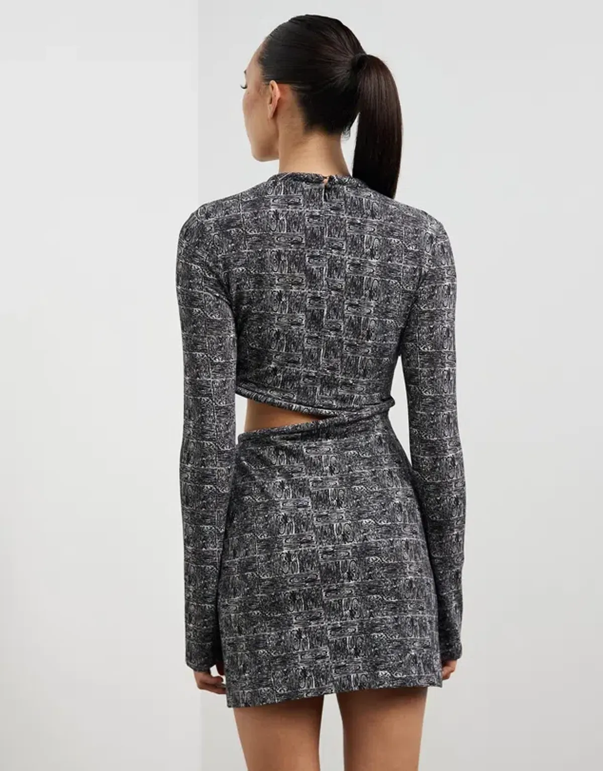 Camilla And Marc Cyrus Long Sleeve Mini Dress Grey Size 10 - Image 3
