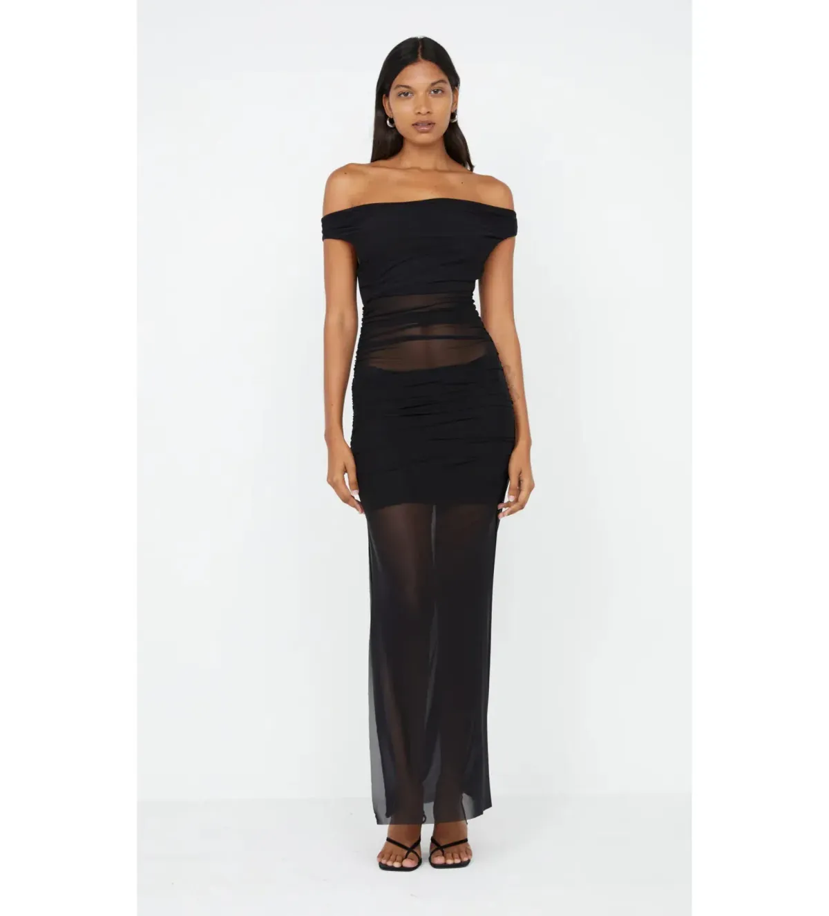 Bec & Bridge Pia Off The Shoulder Dress Black Size AU 6 - Image 1