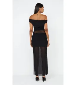 Bec & Bridge Pia Off The Shoulder Dress Black Size AU 6 for rent on The Volte - image 2