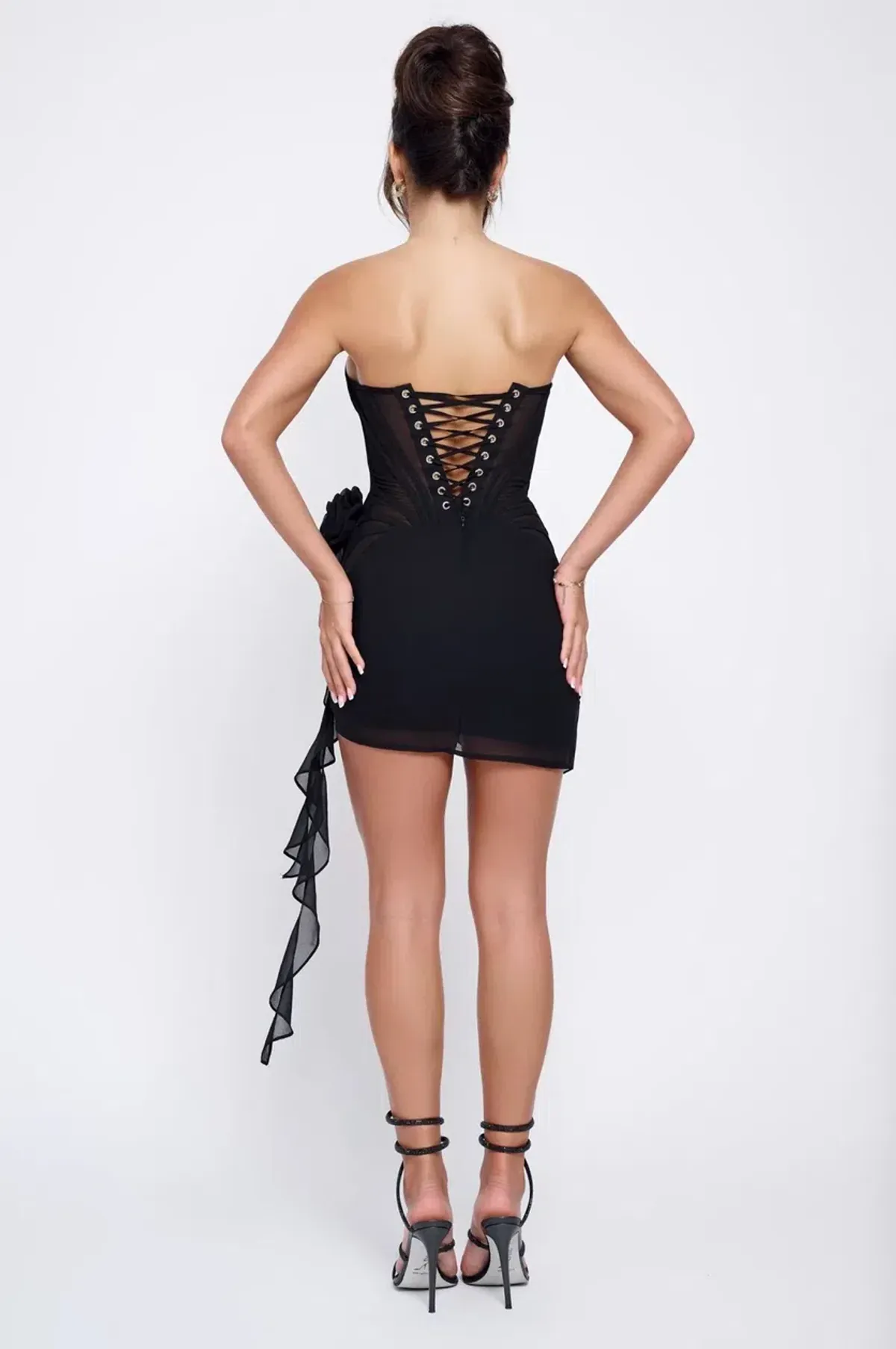 Lani Lou Camellia Mini Dress Black Size XS / AU 6 - Image 4
