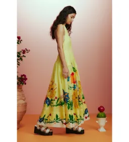 Alemais Dahlia Halter Gown Yellow Size AU 10 for rent on The Volte - image 2