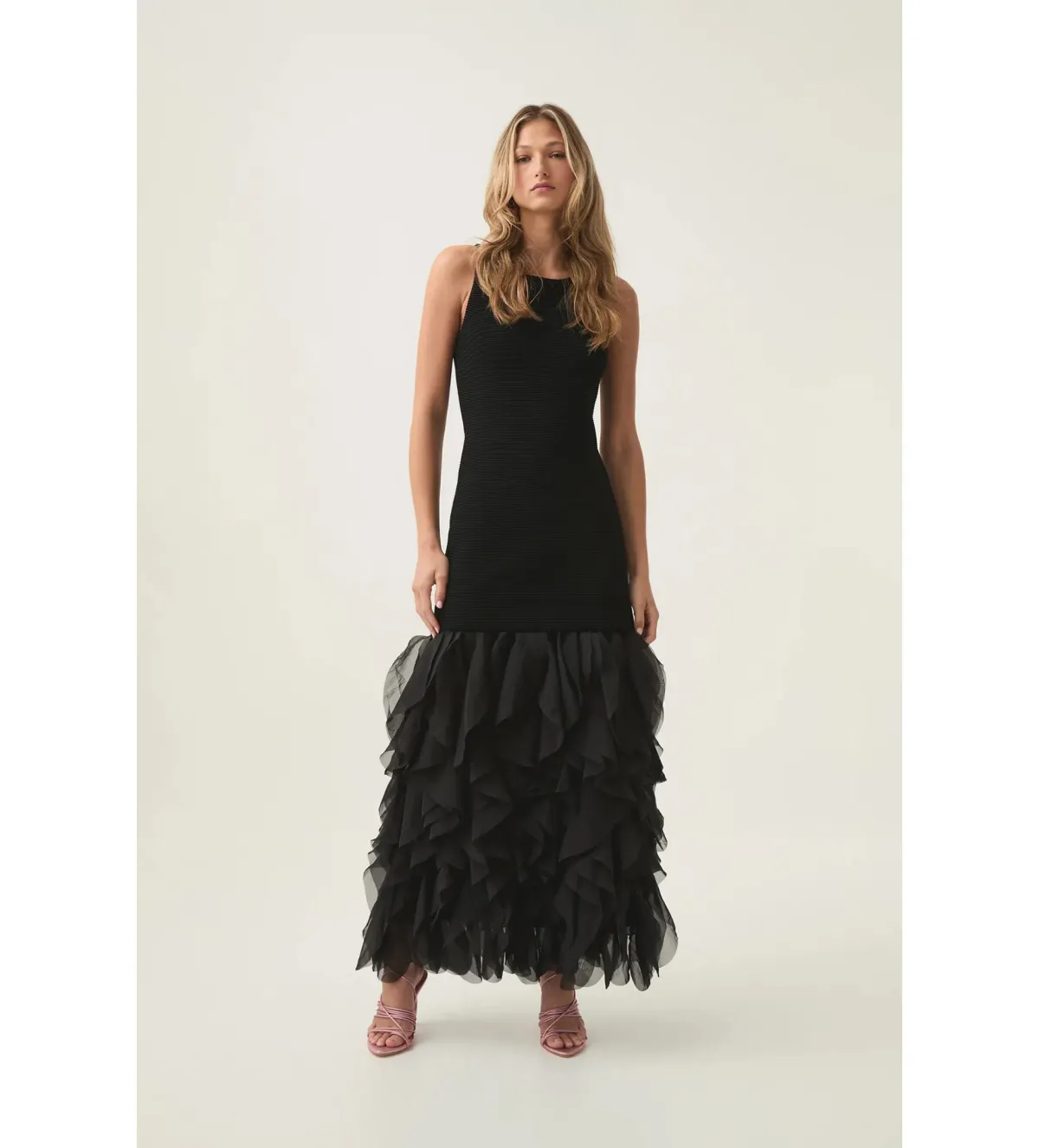 Aje Elations Knit Maxi Dress Black Size AU 8 - Image 1