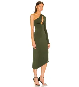 Lovers + Friends Sienne Midi Dress Green Size AU 10 for rent on The Volte - image 2