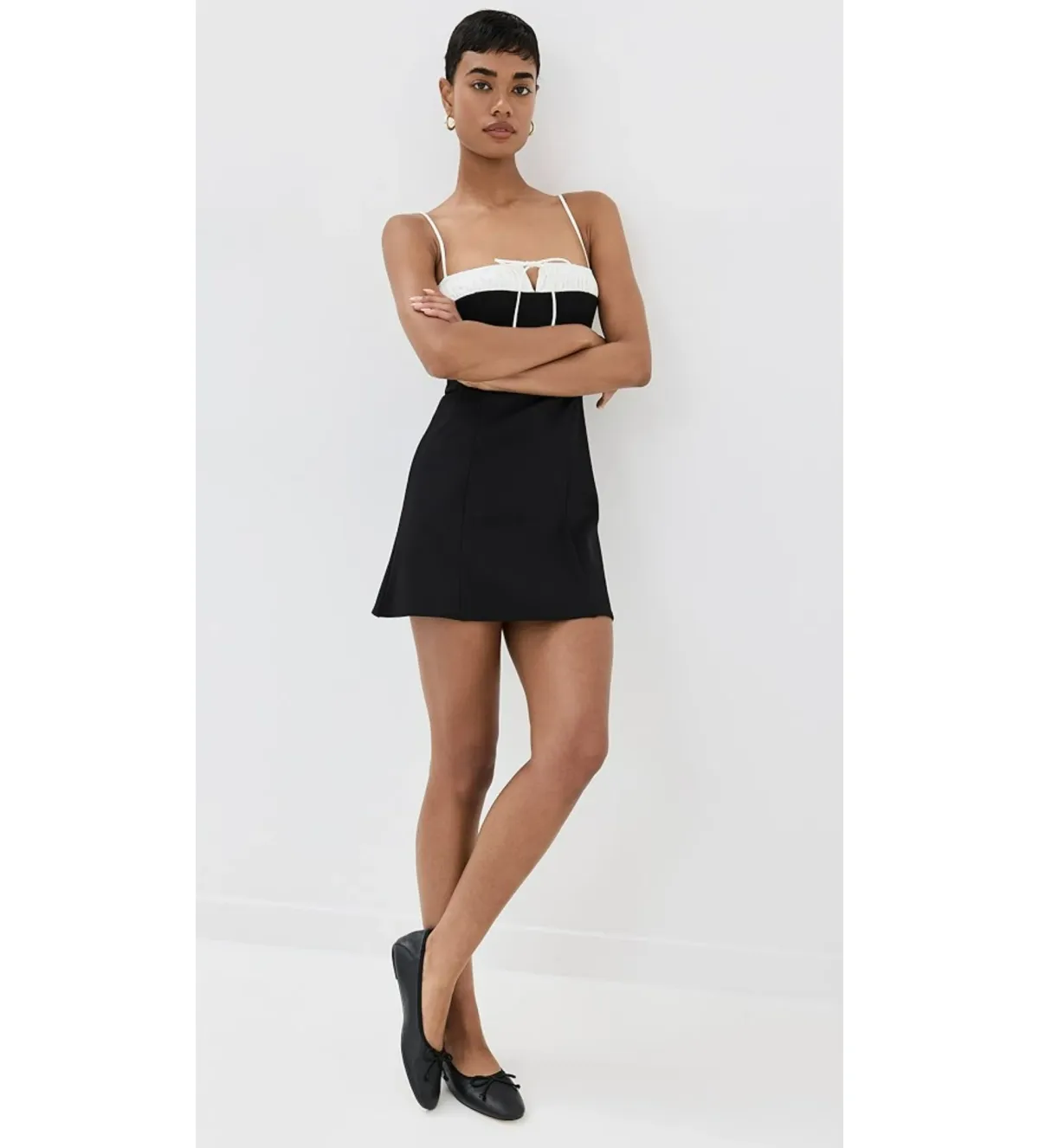 Reformation Sadie Knit Dress Black/White Size AU 10 - Image 1