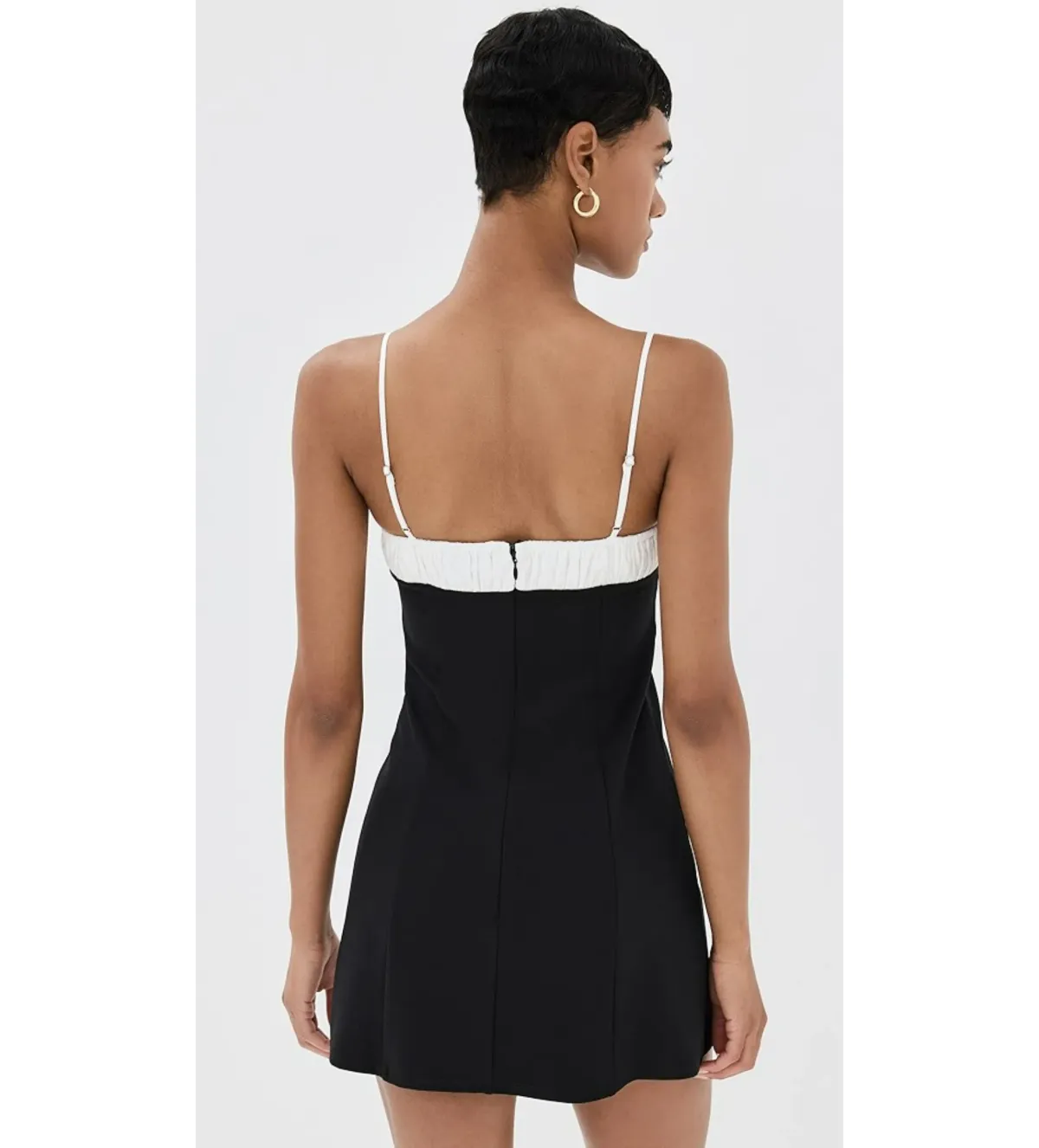 Reformation Sadie Knit Dress Black/White Size AU 10 - Image 3