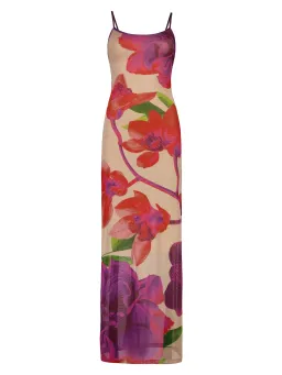With Harper Lu Slip Dress Mesh Fuschia Bloom Size M / AU 10 for rent on The Volte - image 5