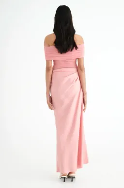 Benni Nico Off Shoulder Maxi Dress in Candyfloss Pink Size 8 for rent on The Volte - image 2