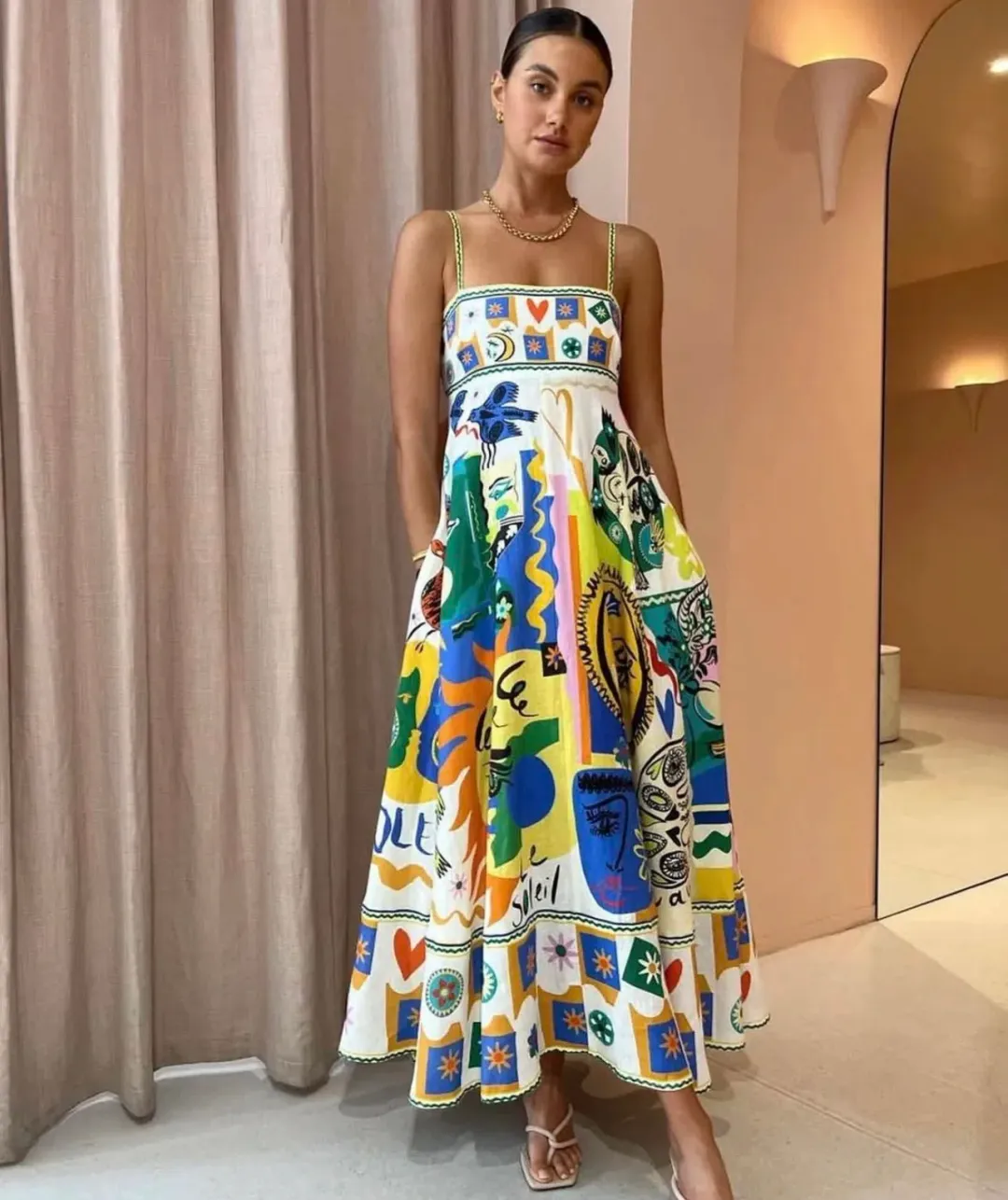 Alemais Soleil Sundress Multi Size 8 for rent on The Volte - main image