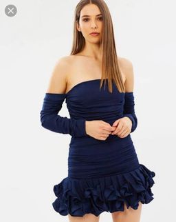 Mossman navy blue dress for rent on The Volte - image 1
