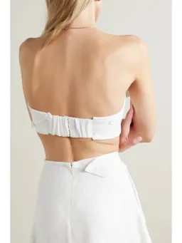 Zimmermann The Matchmaker Rose Bra and Flare Midi Skirt Set Ivory Size 1 / AU 10 for rent on The Volte - image 2