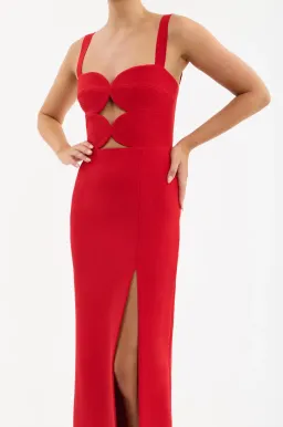 Rebecca Vallance Karina Gown in Red Size 6 for rent on The Volte - image 4