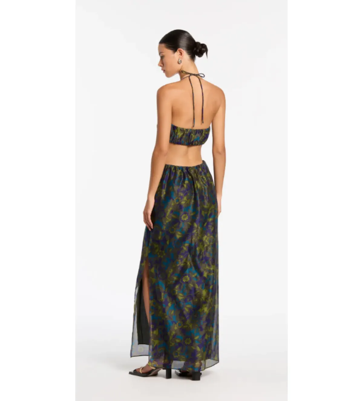Sir The Label Valerio Tie Halter Midi Dress in Jardin Floral Size 8 - Image 2