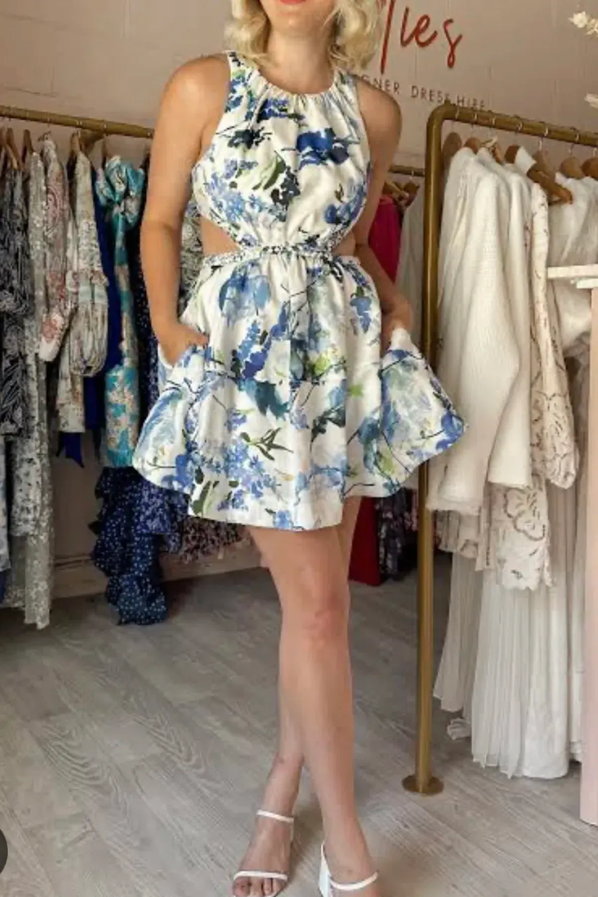 Aje Voyage Braided Cut Out Mini Dress for rent on The Volte - main image