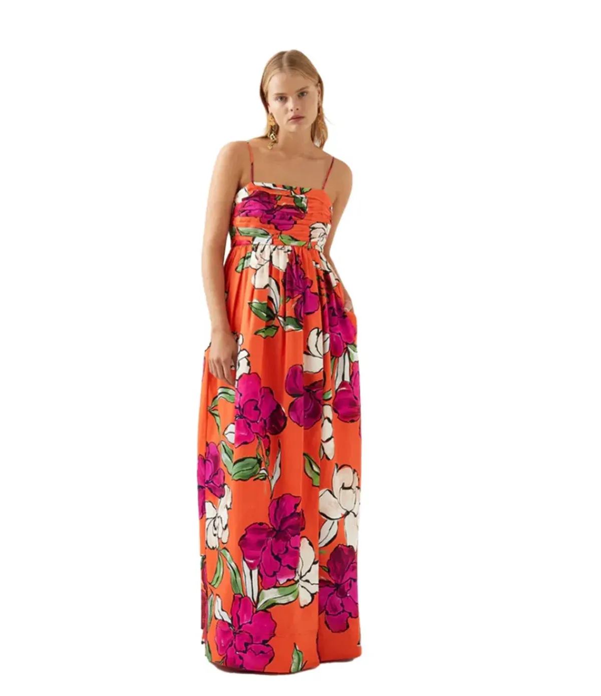 Aje Monument Tulip Maxi Dress Vivid Camellia Size 8 - Image 1