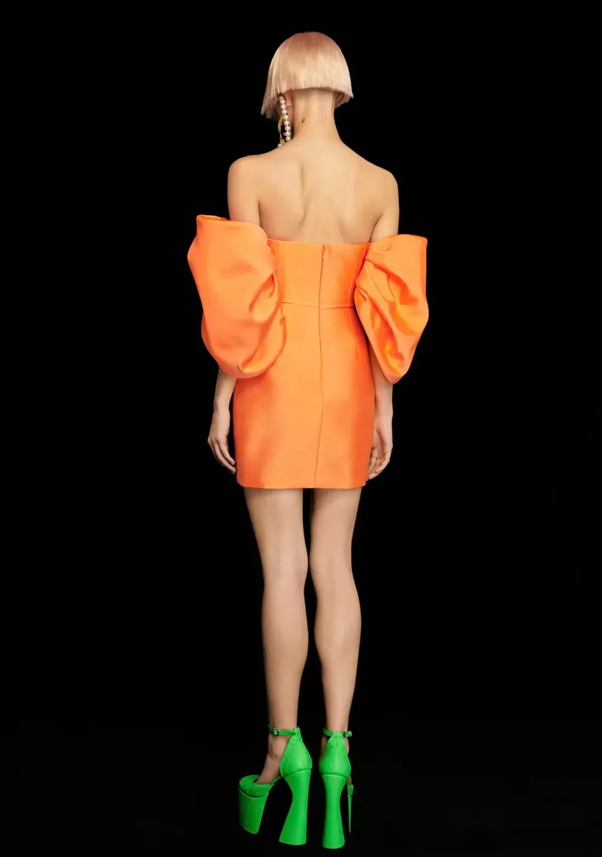 Solace London The Elina Mini Dress Coral Size 10 - Image 4