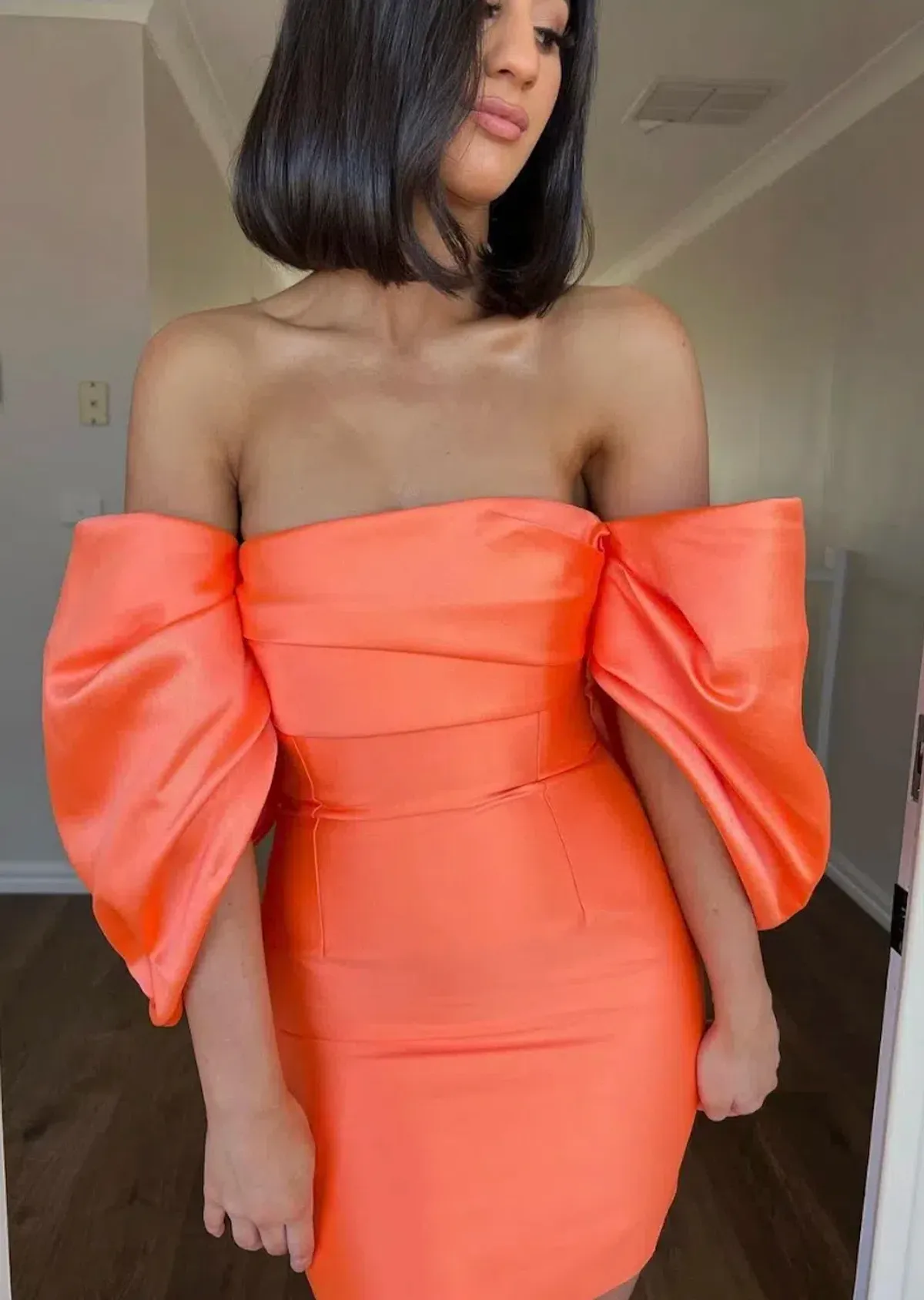 Solace London The Elina Mini Dress Coral Size 10 - Image 5