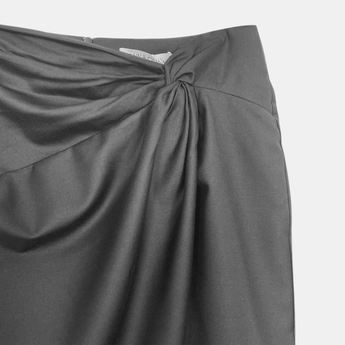 Anna Quan Emelia Ruched Mini Skirt Black Size 12 - Image 9