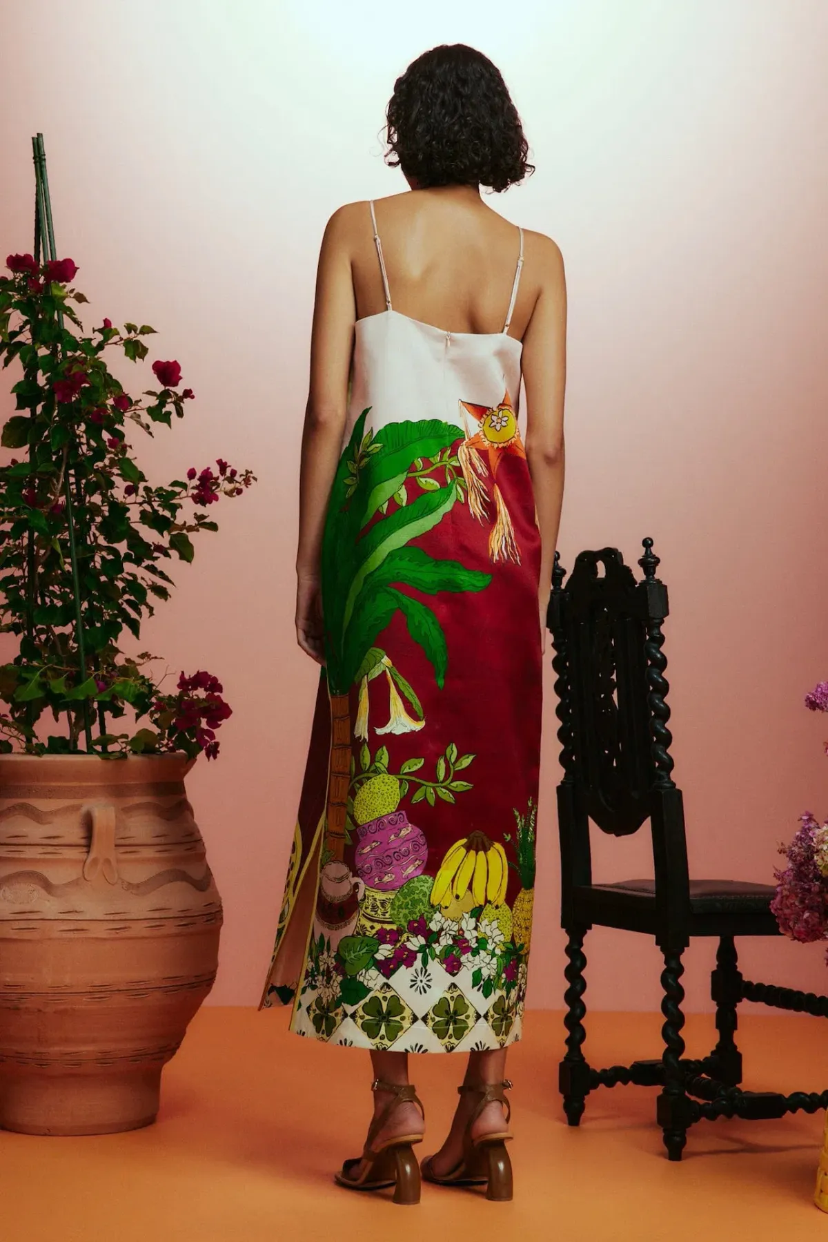 Alemais Tiger Slip Midi Dress Print Size 12 - Image 3