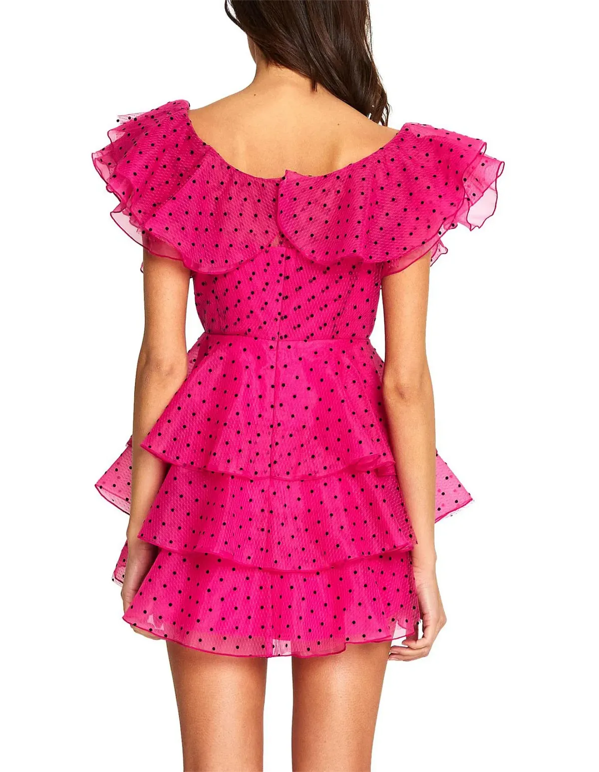 Alice McCall Space Odyssey Frilled Mini Dress Hot Pink Size 8 - Image 3