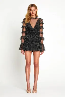 Alice McCall Tokyo Skies Mini Dress Black Size 8 for rent on The Volte - image 1