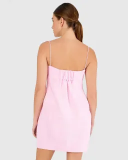 Oroton Contrast 3D Flower Mini Dress Rose Poppy Size 8 for rent on The Volte - image 2