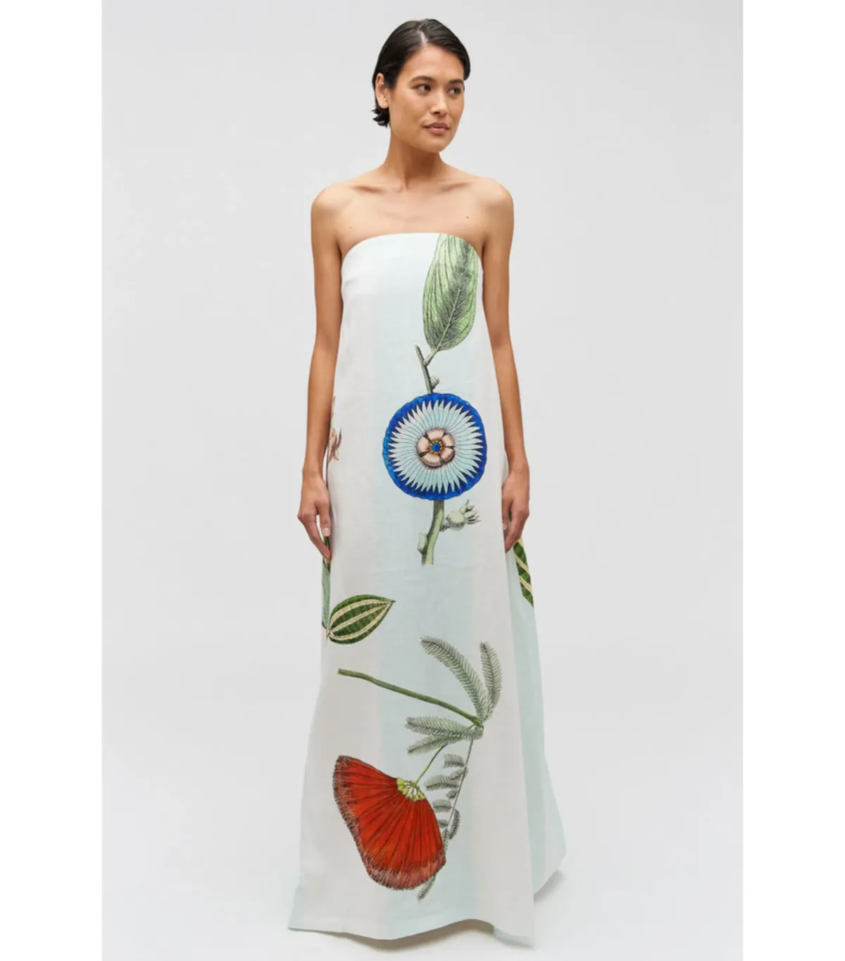 Oroton Grand Floral Gown Multi Size 12 - Image 1