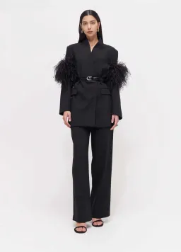 Rachel Gilbert Dani Jacket Mini Dress Black Size XS / AU 6 for rent on The Volte - image 4