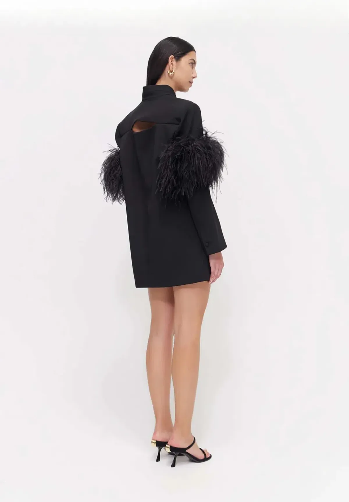 Rachel Gilbert Dani Jacket Mini Dress Black Size XS / AU 6 - Image 3
