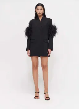 Rachel Gilbert Dani Jacket Mini Dress Black Size XS / AU 6 for rent on The Volte - image 1