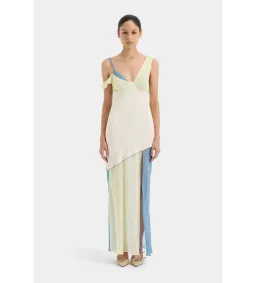 Sir the Label The Thames Splice Midi Dress Ecru Multi Size 3 / AU 12 for rent on The Volte - image 1