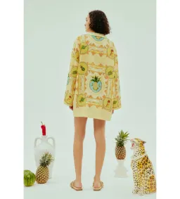 Alémais La Musica Tunic Dress Yellow Print Size AU 14 for rent on The Volte - image 5
