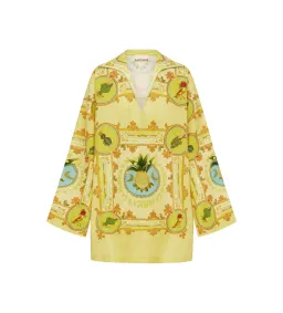 Alémais La Musica Tunic Dress Yellow Print Size AU 14 for rent on The Volte - image 6