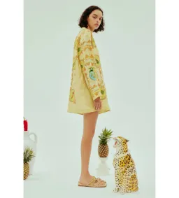 Alémais La Musica Tunic Dress Yellow Print Size AU 14 for rent on The Volte - image 4