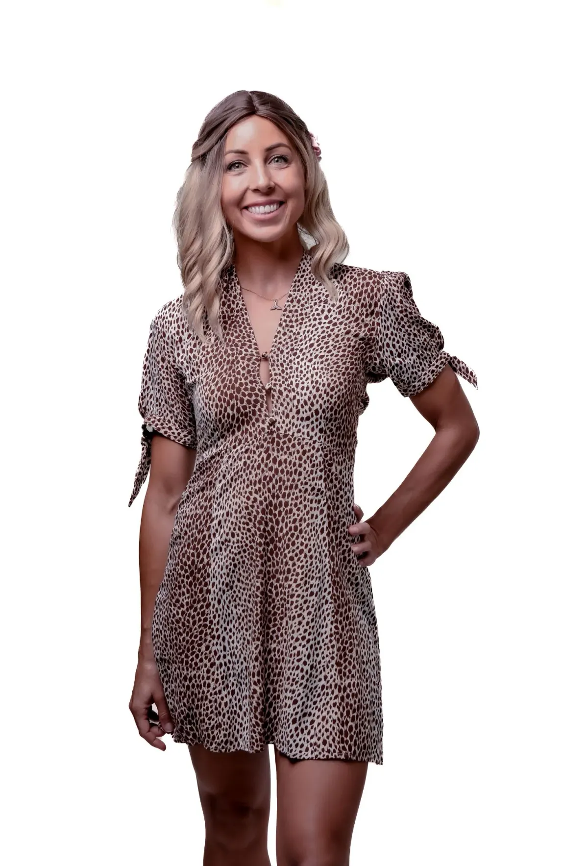 Auguste The Label Auguste The Label Nala Cole Mini Dress Leopard Print Size AU 6 - Image 1