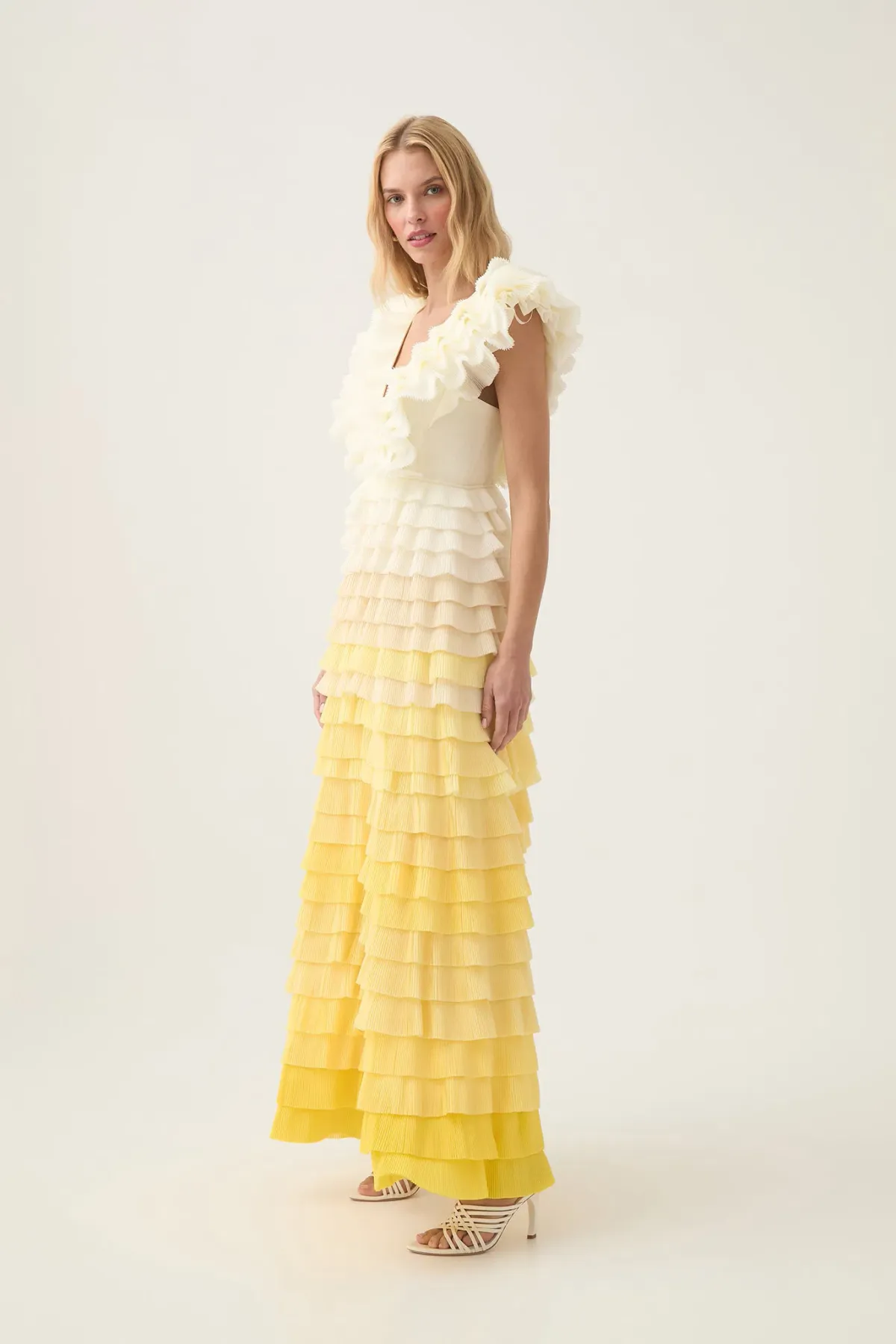 Aje Reflection Ombre Gown in Ivory/Acacia Yellow Size AU 14 - Image 5